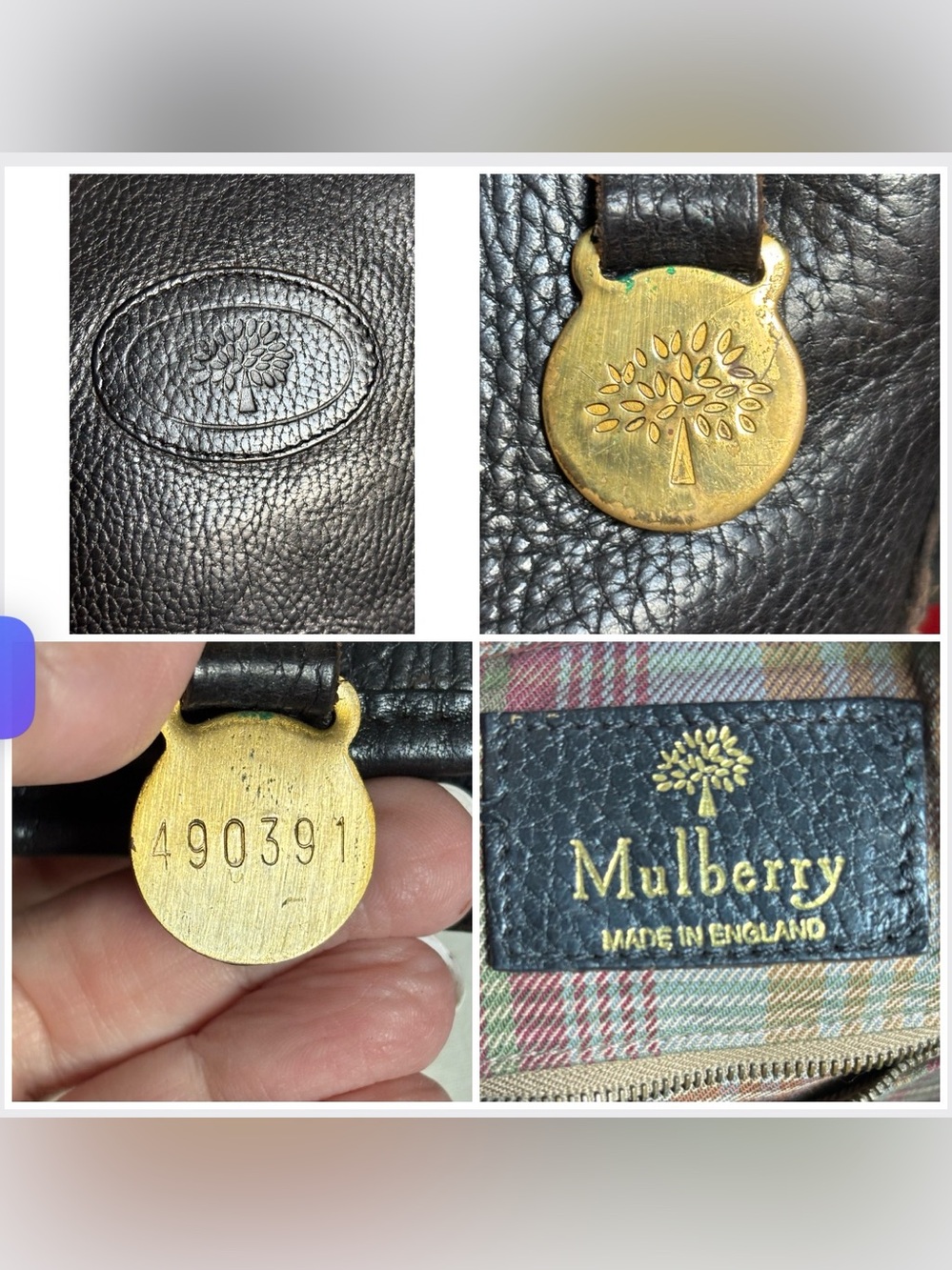 Vintage 1990s Mulberry Bag, Authenticated - Picture 6 of 15